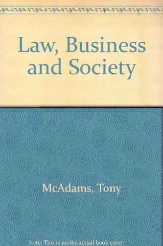 Imagen de archivo de Law, Business and Society a la venta por Better World Books