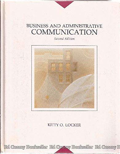 Imagen de archivo de Business and Administrative Communication a la venta por HPB-Red
