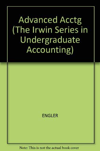 9780256088533: Advanced Acctg (The Irwin Series in Undergraduate Accounting)
