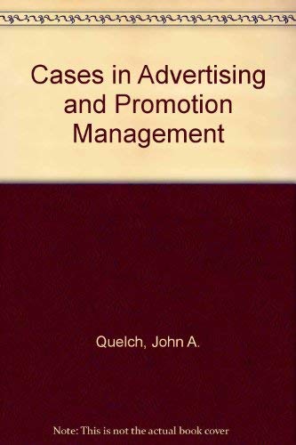 9780256096897: Cases in Advertising and Promotion Management