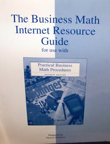 Beispielbild fr Practical business math procedures zum Verkauf von HPB-Red