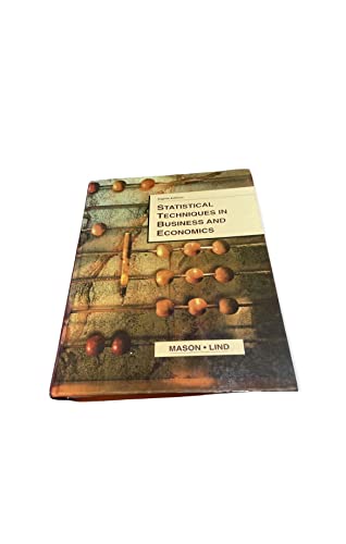 Imagen de archivo de Statistical Techniques in Business and Economics a la venta por Better World Books