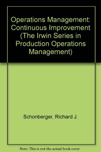 Stock image for Production/Operations Management for sale by Wonder Book