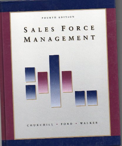 Imagen de archivo de Sales Force Management a la venta por Better World Books