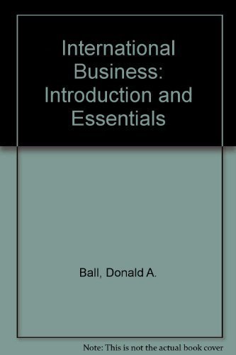 Beispielbild fr International Business: Introduction and Essentials zum Verkauf von Ammareal