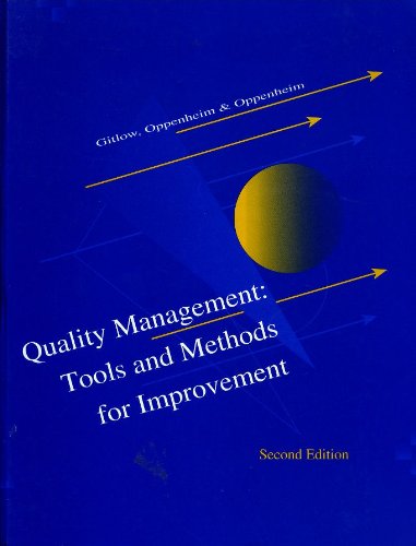 9780256106657: Quality Management: Tools and Methods for Improvement