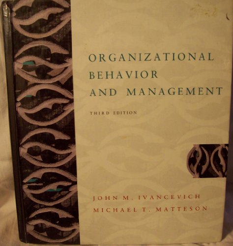 Beispielbild fr Organizational Behavior and Management zum Verkauf von Wonder Book