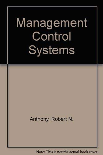 Stock image for Management Control Systems for sale by HPB-Red