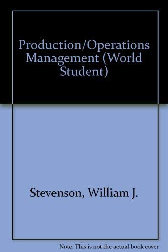 Immagine dell'editore per Production/Operations Management venduto da Anybook.com