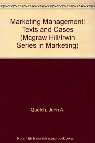 Imagen de archivo de Marketing Management : Text and Cases a la venta por Better World Books