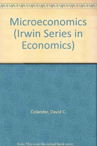 Stock image for Microeconomics (Irwin Series in Economics) for sale by Green Street Books
