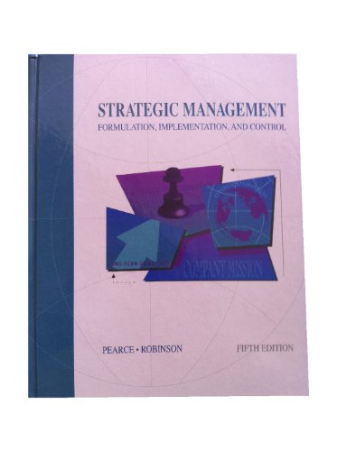 Stock image for Strategic Management: Formulation, Implementation, and Control for sale by Wonder Book