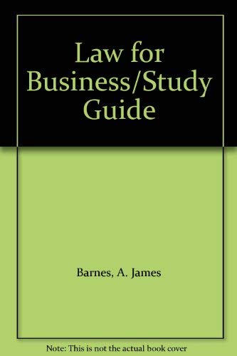 Law for Business/Study Guide (9780256115956) by Powell, Frona
