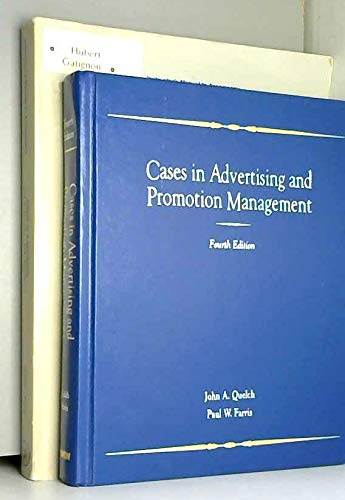 9780256122725: Cases Adv & Promo Mgmt (IRWIN SERIES IN MANAGEMENT AND THE BEHAVIORAL SCIENCES)