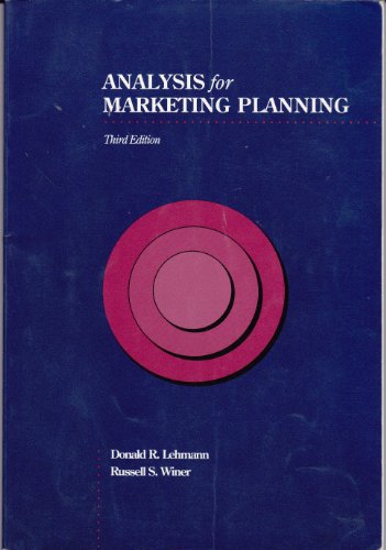 Beispielbild fr Analysis for Marketing Planning (The Irwin Series in Marketing) zum Verkauf von Wonder Book