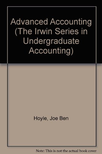 Stock image for Advanced Accounting (The Irwin Series in Undergraduate Accounting) for sale by Wonder Book
