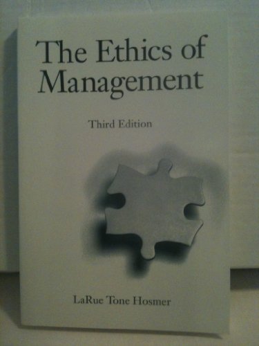 9780256127973: The Ethics of Management