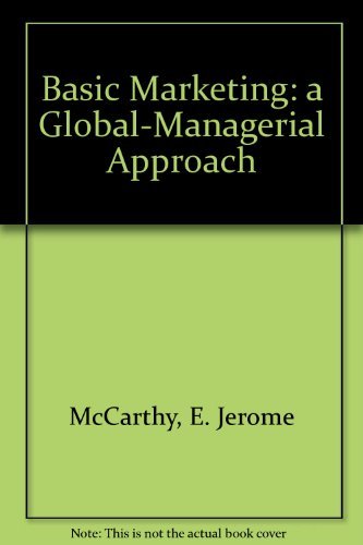 Stock image for Basic marketing: A global-managerial approach for sale by ThriftBooks-Atlanta