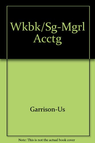9780256130294: Wkbk/Sg-Mgrl Acctg