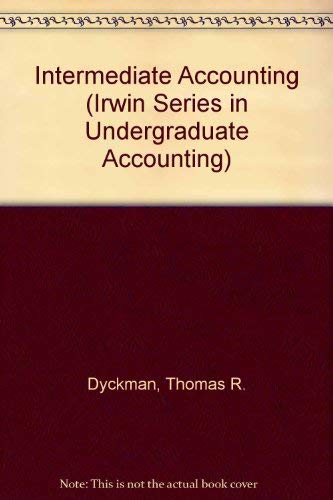 Beispielbild fr Intermediate Accounting (Irwin Series in Undergraduate Accounting) zum Verkauf von Wonder Book