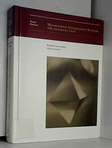 Stock image for Management Information Systems: The Manager's View (3rd Ed.) for sale by Persephone's Books