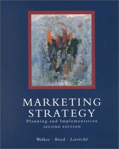 Imagen de archivo de Marketing Strategy : Planning and Implementation a la venta por Better World Books