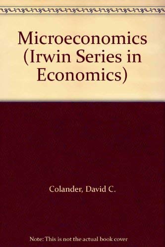 Stock image for Microeconomics (Irwin Series in Economics) for sale by Wonder Book