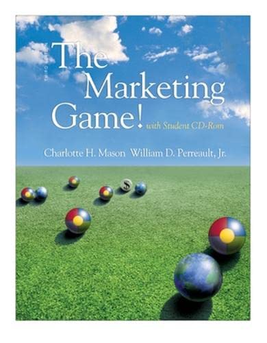 9780256139884: The Marketing Game, Windows Version (IRWIN MARKETING)
