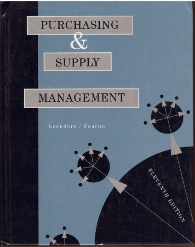 Imagen de archivo de Purchasing and Supply Management a la venta por HPB-Red