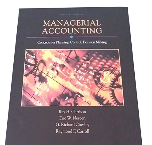 9780256150070: Managerial accounting: Concepts for planning, control, decision making
