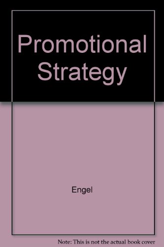 9780256155990: Promotional Strategy