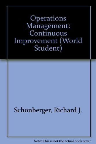 Beispielbild fr Operations Management: Continuous Improvement Fifth Edition (World Student S.) zum Verkauf von Cambridge Rare Books