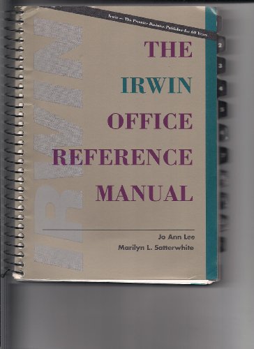 Beispielbild fr The Irwin Office Reference Manual zum Verkauf von HPB-Red