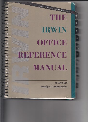 Stock image for The Irwin Office Reference Manual for sale by HPB-Red