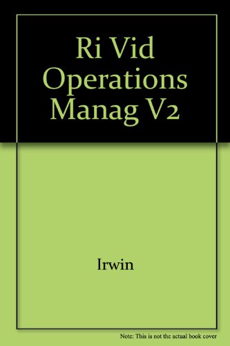 Irwin Operations Management Video Series Volume 2 (9780256159677) by [???]