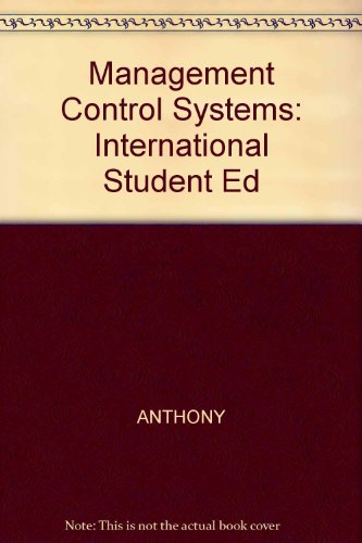 Stock image for Management Control Systems: International Student Ed for sale by Ammareal