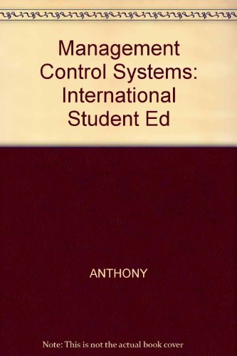 Stock image for International Student Ed (Management Control Systems) for sale by WorldofBooks