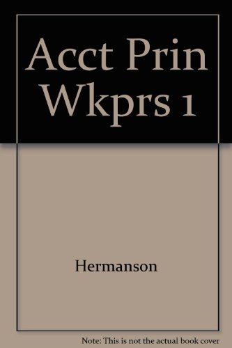 Imagen de archivo de Working Papers Volume 1 to be used with Accounting: A Business Perspective a la venta por HPB-Red