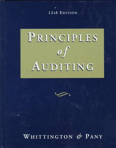 Imagen de archivo de Principles of Auditing a la venta por Better World Books