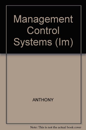 9780256168792: Management Control Systems (Im)