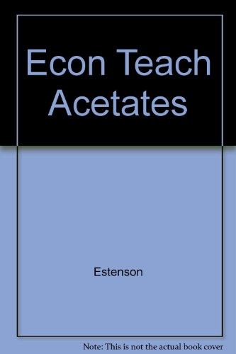 Economics - Teaching Transparencies to accompany (9780256172911) by ESTENSON