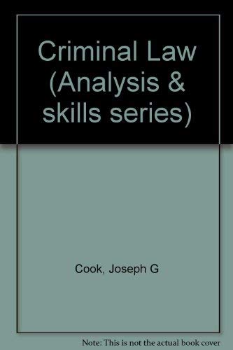 9780256185591: Criminal Law (Analysis & skills series)