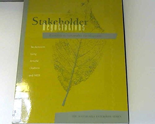 9780256188066: Stakeholder Negotiations: Exercise in Sustainable Development: Exercises in Sustainable Development