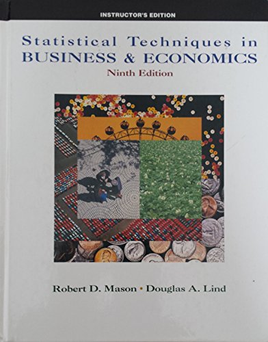 Imagen de archivo de Statistical techniques in business and economics a la venta por HPB-Red