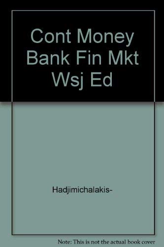 9780256192827: Cont Money Bank Fin Mkt Wsj Ed