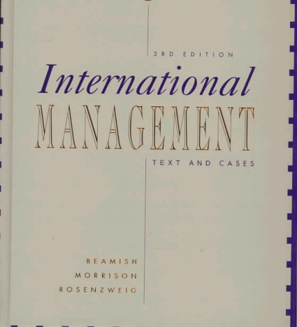 Beispielbild fr International Management: Text and Cases zum Verkauf von HPB-Red