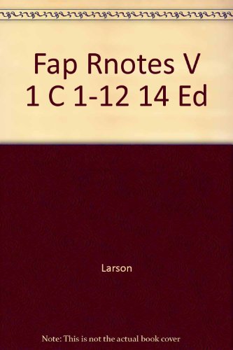 9780256196160: Fap Rnotes V 1 C 1-12 14 Ed