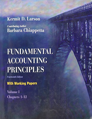 Beispielbild fr Fundamental Accounting Principles Paperback Volume 1 Chapters 1-12 with Working Papers Volume 1 zum Verkauf von Wonder Book