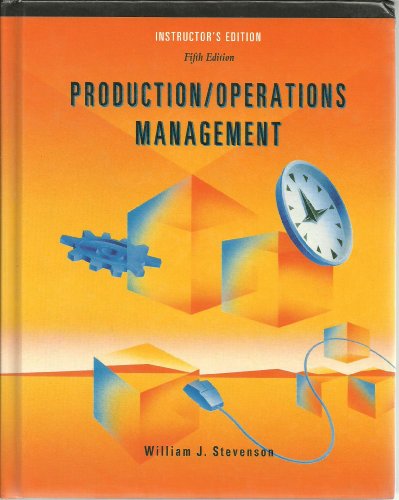 Imagen de archivo de Production/Operations Management Fifth Edition Instructor's Edition a la venta por Isle of Books