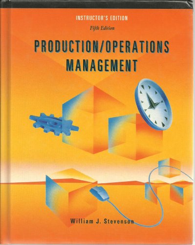 Stock image for Production/Operations Management Fifth Edition Instructor's Edition for sale by Isle of Books